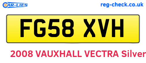 FG58XVH are the vehicle registration plates.