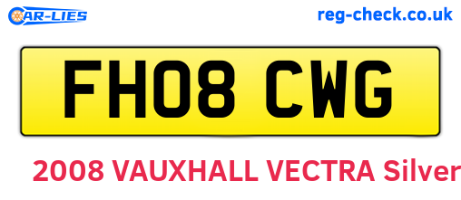 FH08CWG are the vehicle registration plates.