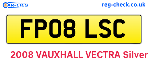 FP08LSC are the vehicle registration plates.