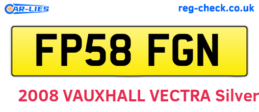 FP58FGN are the vehicle registration plates.