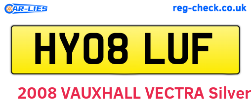 HY08LUF are the vehicle registration plates.