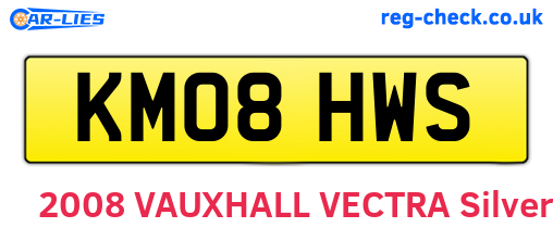 KM08HWS are the vehicle registration plates.