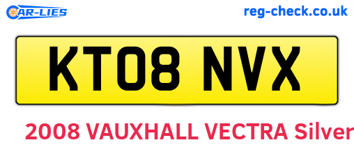 KT08NVX are the vehicle registration plates.