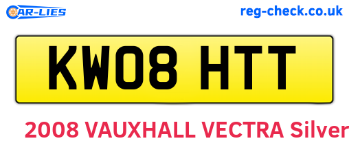 KW08HTT are the vehicle registration plates.
