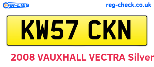 KW57CKN are the vehicle registration plates.