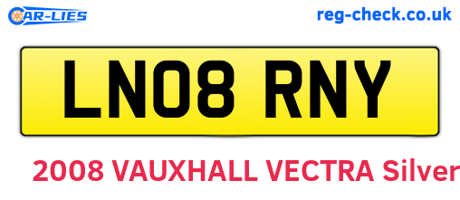LN08RNY are the vehicle registration plates.