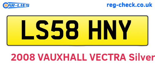 LS58HNY are the vehicle registration plates.