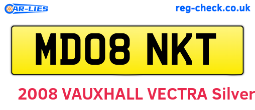 MD08NKT are the vehicle registration plates.