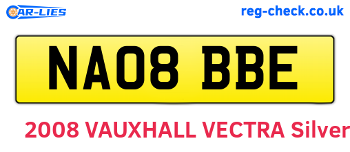 NA08BBE are the vehicle registration plates.