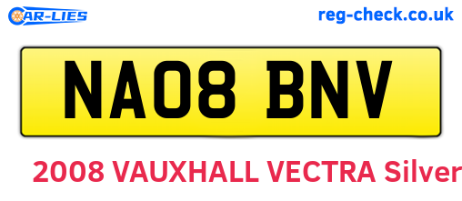 NA08BNV are the vehicle registration plates.