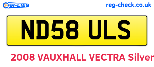 ND58ULS are the vehicle registration plates.