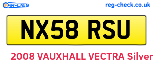 NX58RSU are the vehicle registration plates.