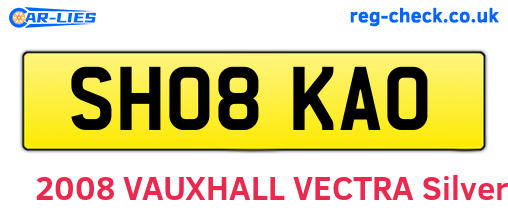 SH08KAO are the vehicle registration plates.
