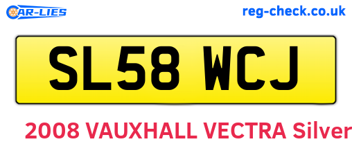 SL58WCJ are the vehicle registration plates.