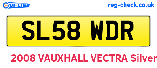 SL58WDR are the vehicle registration plates.