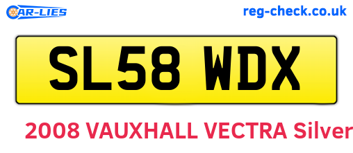 SL58WDX are the vehicle registration plates.