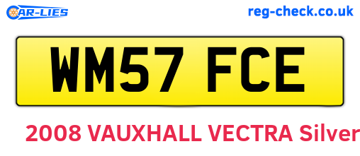 WM57FCE are the vehicle registration plates.