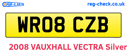 WR08CZB are the vehicle registration plates.