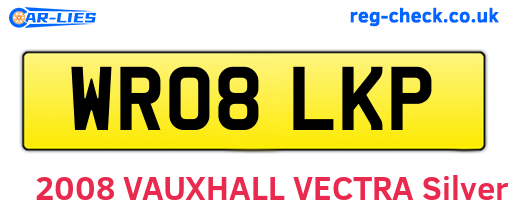 WR08LKP are the vehicle registration plates.