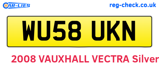 WU58UKN are the vehicle registration plates.