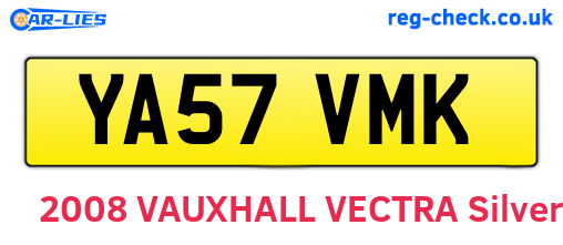 YA57VMK are the vehicle registration plates.