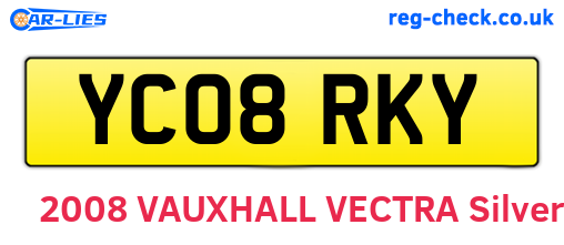 YC08RKY are the vehicle registration plates.
