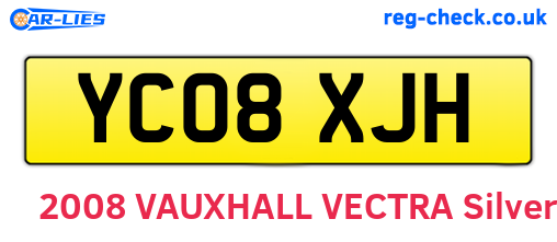 YC08XJH are the vehicle registration plates.