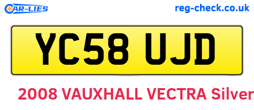 YC58UJD are the vehicle registration plates.