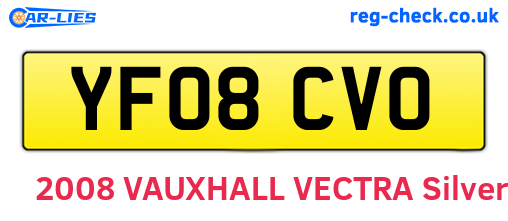 YF08CVO are the vehicle registration plates.