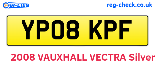 YP08KPF are the vehicle registration plates.