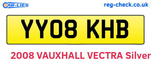 YY08KHB are the vehicle registration plates.