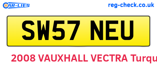 SW57NEU are the vehicle registration plates.