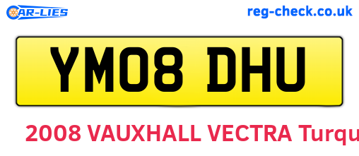 YM08DHU are the vehicle registration plates.