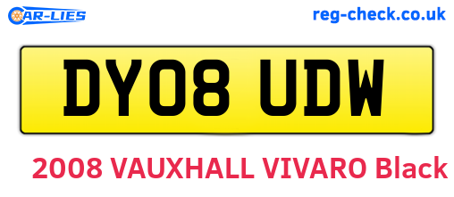 DY08UDW are the vehicle registration plates.