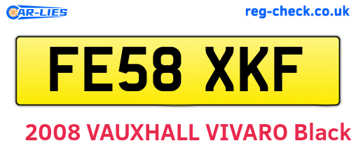 FE58XKF are the vehicle registration plates.