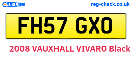 FH57GXO are the vehicle registration plates.