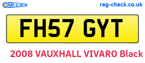 FH57GYT are the vehicle registration plates.