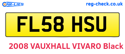 FL58HSU are the vehicle registration plates.