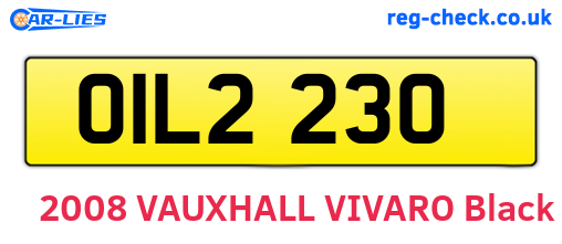 OIL2230 are the vehicle registration plates.