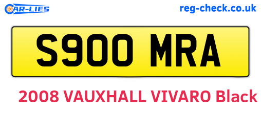 S900MRA are the vehicle registration plates.