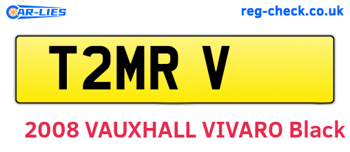 T2MRV are the vehicle registration plates.