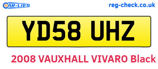 YD58UHZ are the vehicle registration plates.