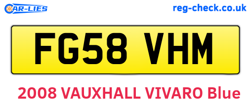 FG58VHM are the vehicle registration plates.