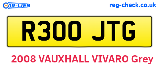 R300JTG are the vehicle registration plates.