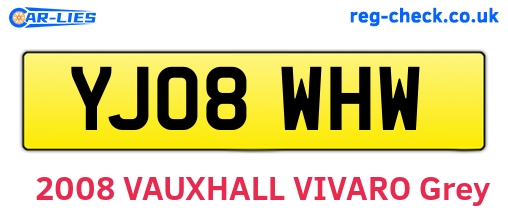 YJ08WHW are the vehicle registration plates.