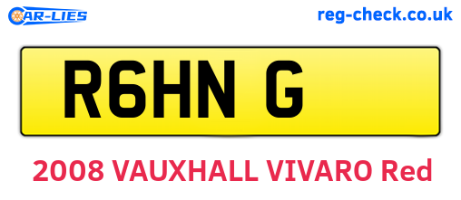 R6HNG are the vehicle registration plates.