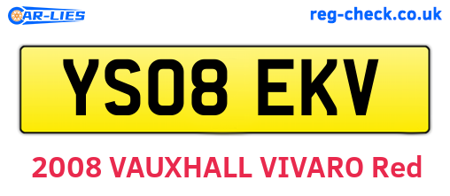 YS08EKV are the vehicle registration plates.