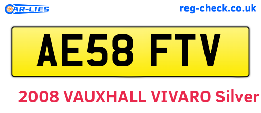 AE58FTV are the vehicle registration plates.