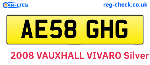 AE58GHG are the vehicle registration plates.