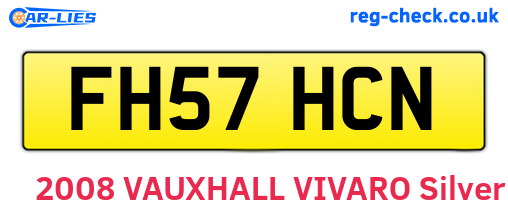 FH57HCN are the vehicle registration plates.